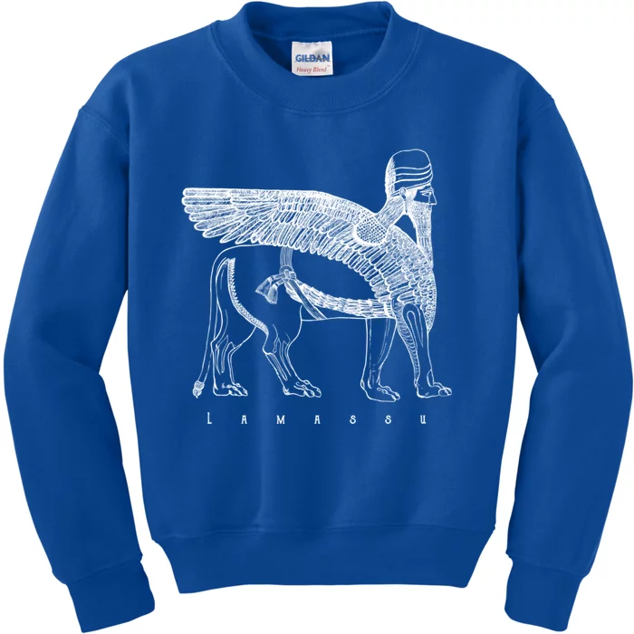 Lamassu Winged Lion Assyrian Sumerian Mesopotamia Gift Kids Sweatshirt