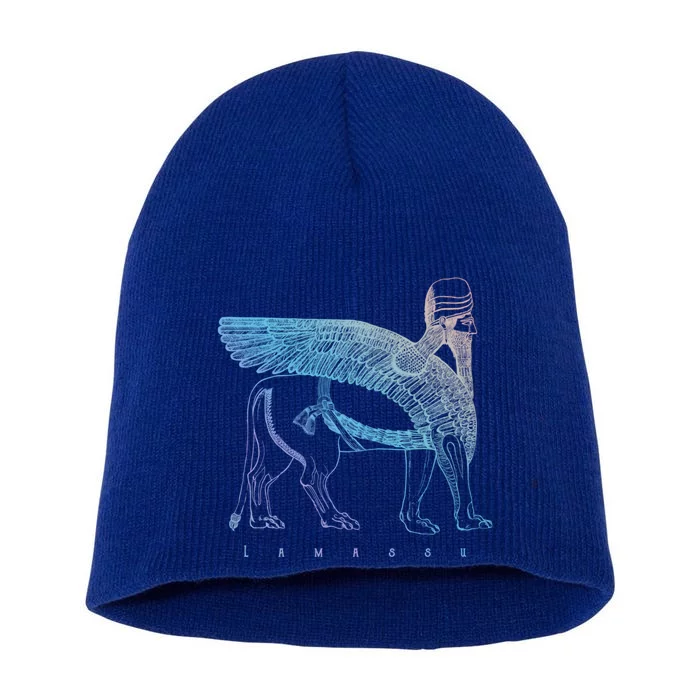 Lamassu Winged Lion Assyrian Sumerian Mesopotamia Funny Gift Short Acrylic Beanie