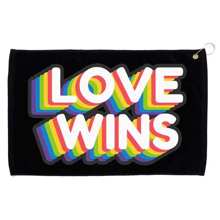 Love Wins Grommeted Golf Towel