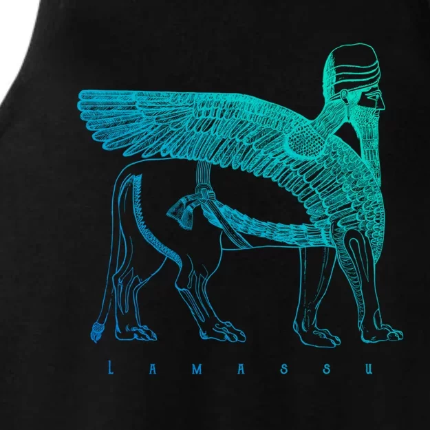 Lamassu Winged Lion Assyrian Sumerian Mesopotamia Gift Ladies Tri-Blend Wicking Tank