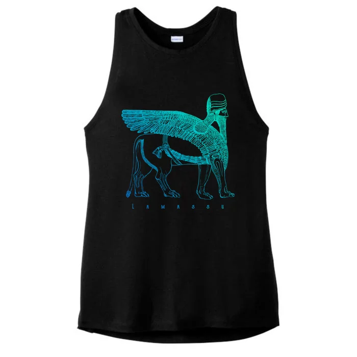 Lamassu Winged Lion Assyrian Sumerian Mesopotamia Gift Ladies Tri-Blend Wicking Tank