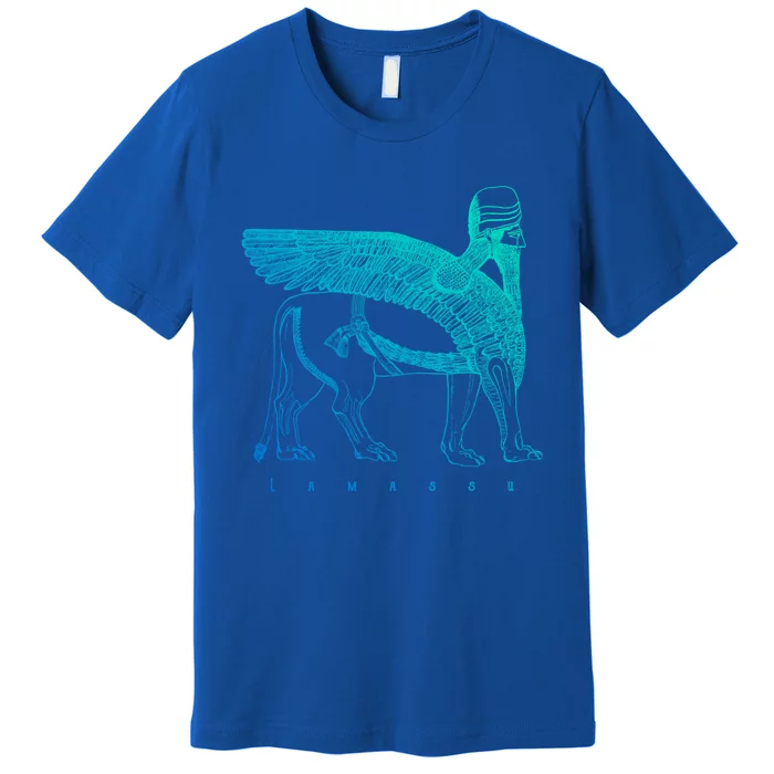 Lamassu Winged Lion Assyrian Sumerian Mesopotamia Gift Premium T-Shirt