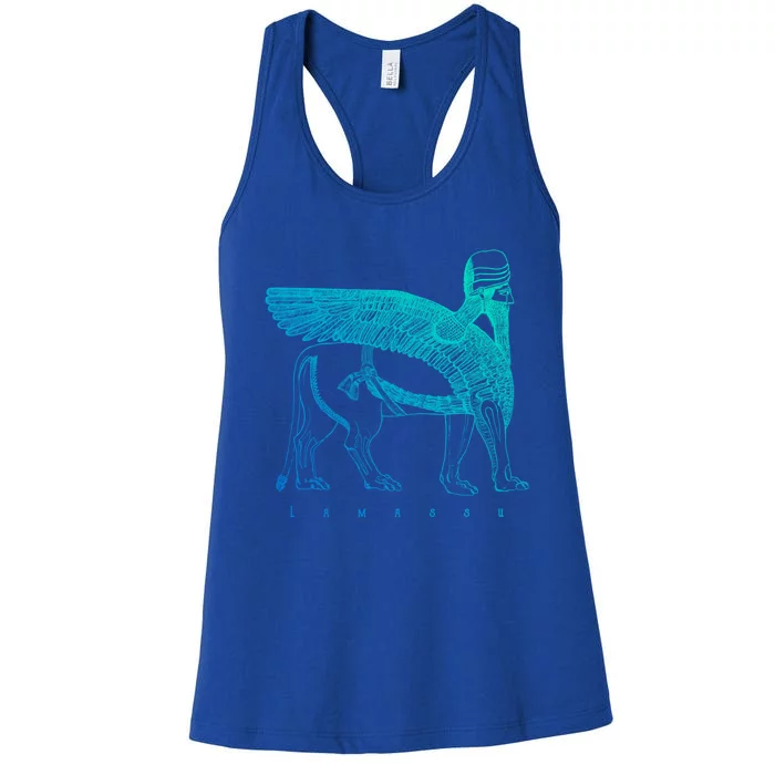 Lamassu Winged Lion Assyrian Sumerian Mesopotamia Gift Women's Racerback Tank