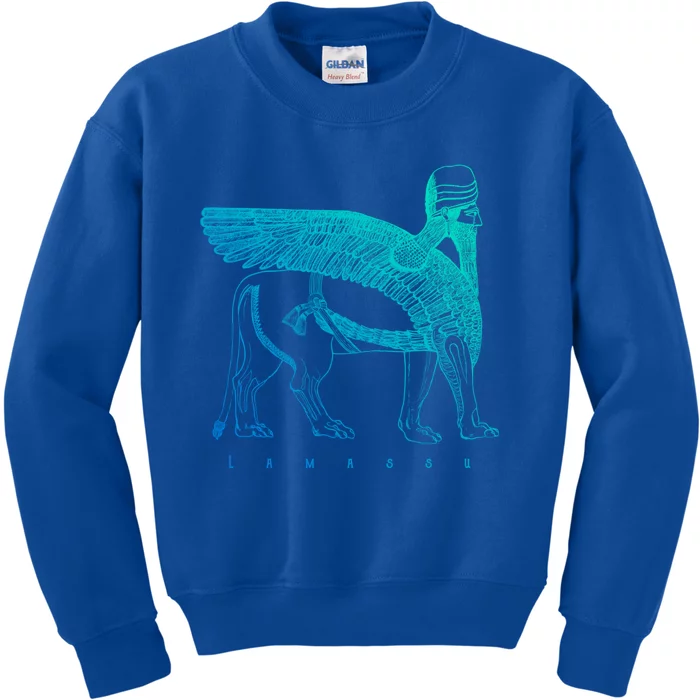 Lamassu Winged Lion Assyrian Sumerian Mesopotamia Gift Kids Sweatshirt