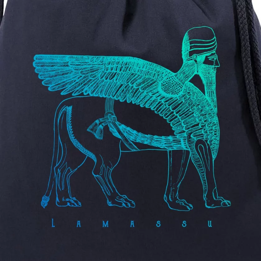 Lamassu Winged Lion Assyrian Sumerian Mesopotamia Gift Drawstring Bag