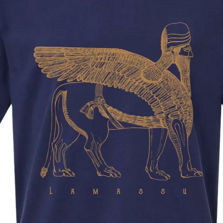 Lamassu Winged Lion Assyrian Sumerian Mesopotamia Gift Sueded Cloud Jersey T-Shirt