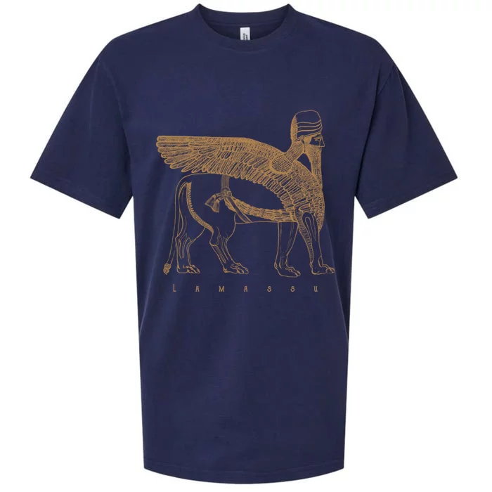 Lamassu Winged Lion Assyrian Sumerian Mesopotamia Gift Sueded Cloud Jersey T-Shirt