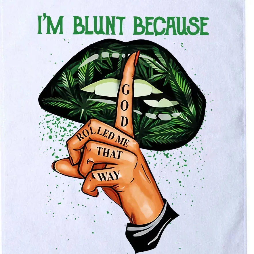 Lips Weed Leaf I'm Blunt God Rolled Me Funny 420 Marijuana Dripping Lips Platinum Collection Golf Towel