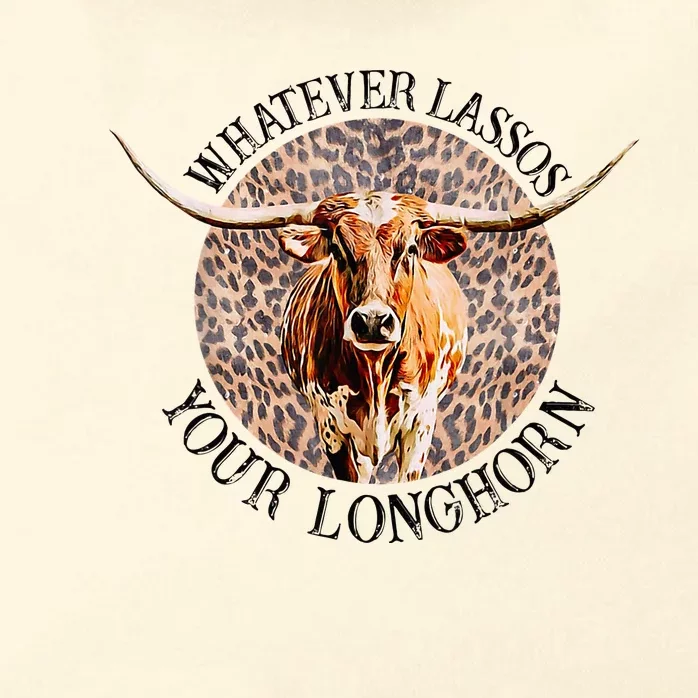 Leopard Whatever Lassos Your Longhorn Bull Riding Rodeo Zip Tote Bag