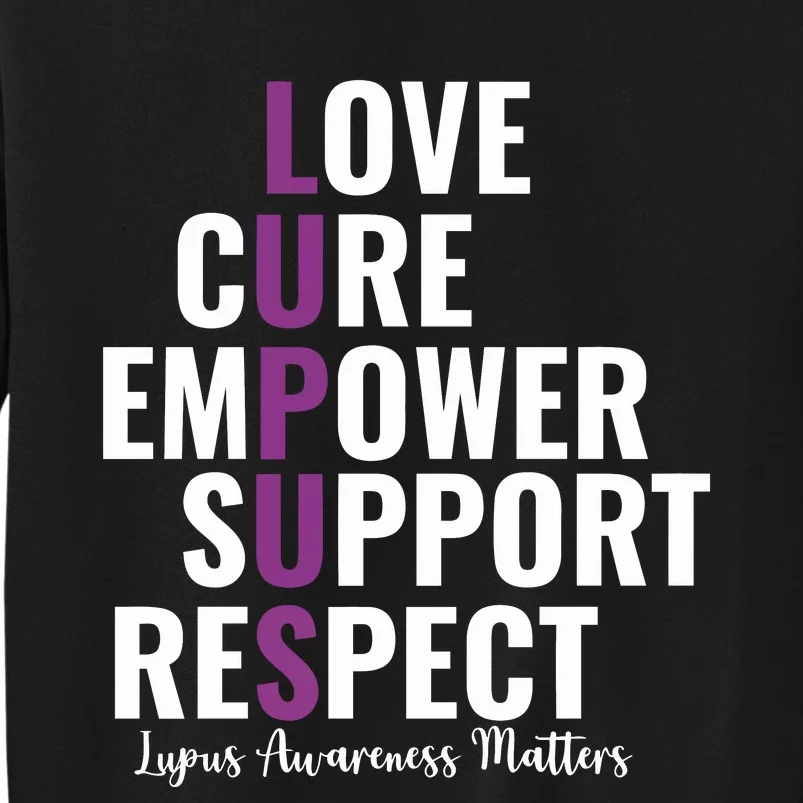 Lupus Warrior Love Cure Empower Support Respect Sweatshirt