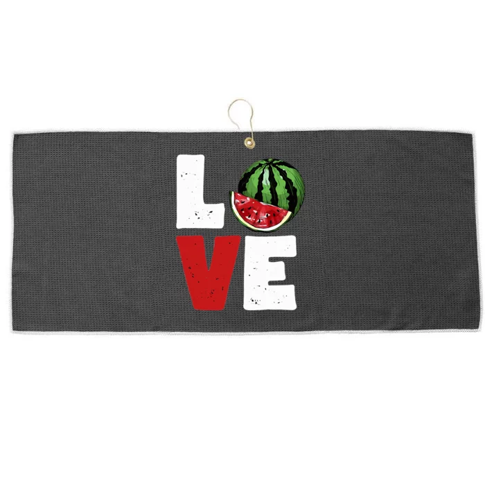 Love Watermelon Lovers Large Microfiber Waffle Golf Towel