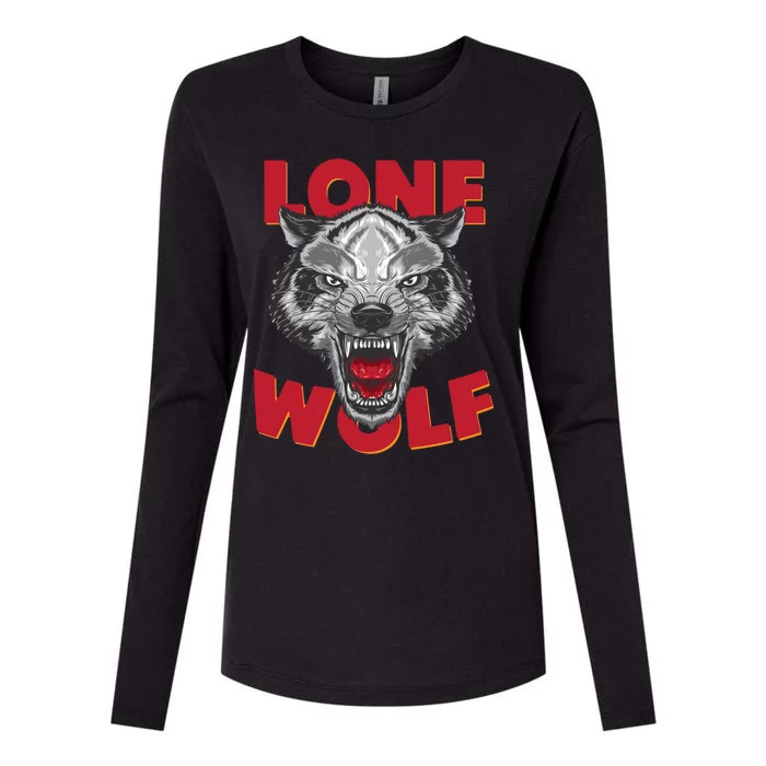 Lone Wolf Womens Cotton Relaxed Long Sleeve T-Shirt