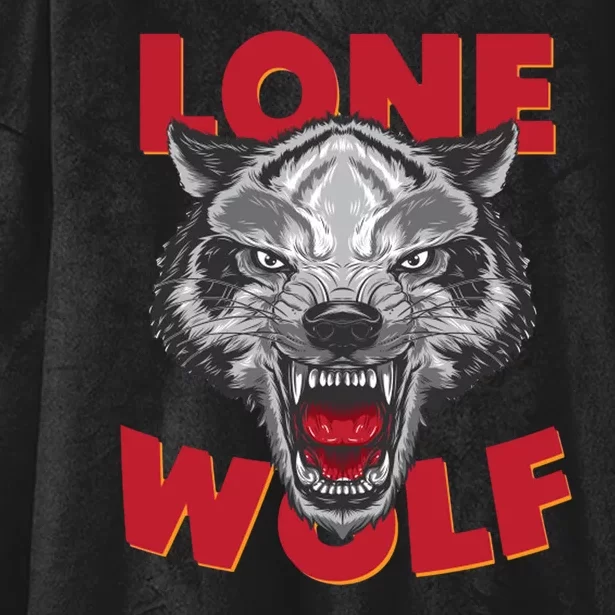 Lone Wolf Hooded Wearable Blanket