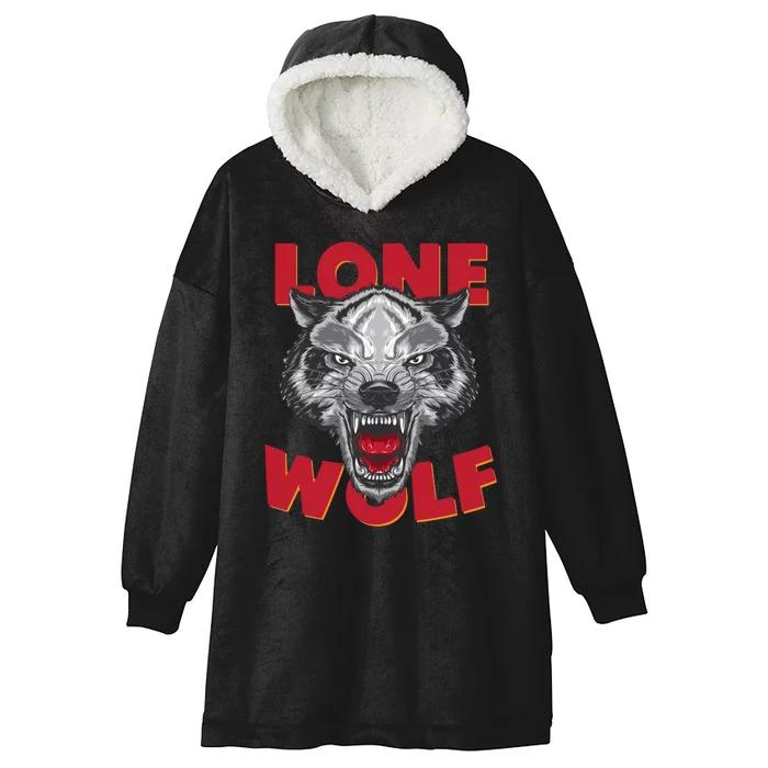 Lone Wolf Hooded Wearable Blanket