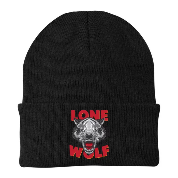 Lone Wolf Knit Cap Winter Beanie