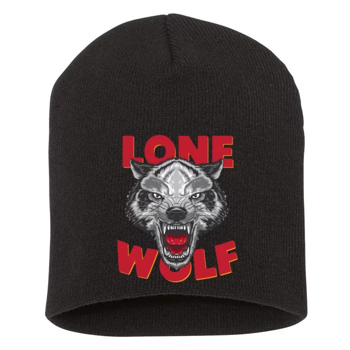 Lone Wolf Short Acrylic Beanie