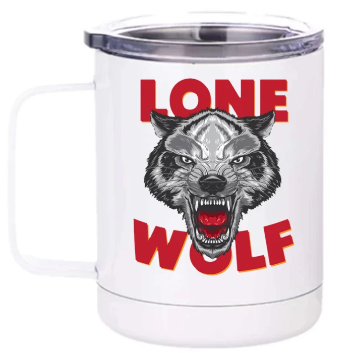 Lone Wolf Front & Back 12oz Stainless Steel Tumbler Cup