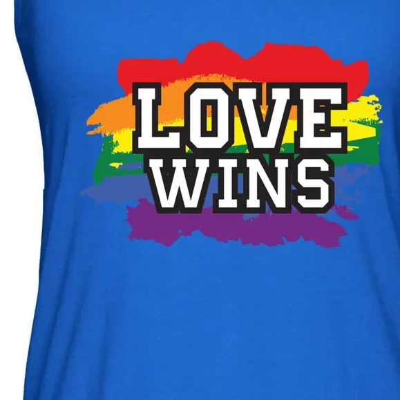 Love Wins Lgbt Pride Gay Lesbian Lgbtq Gender Hu Rights Meaningful Gift Ladies Essential Flowy Tank