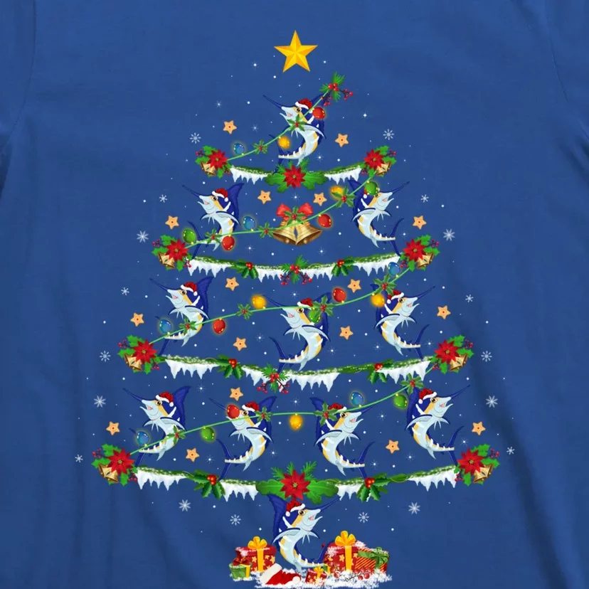 Lighting White Marlin Christmas Tree White Marlin Fish Lover T-Shirt