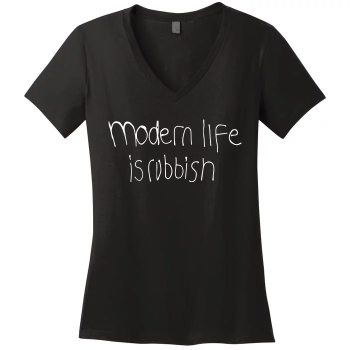 Limited Wearing Modern Life Is Rubbish Women's V-Neck T-Shirt