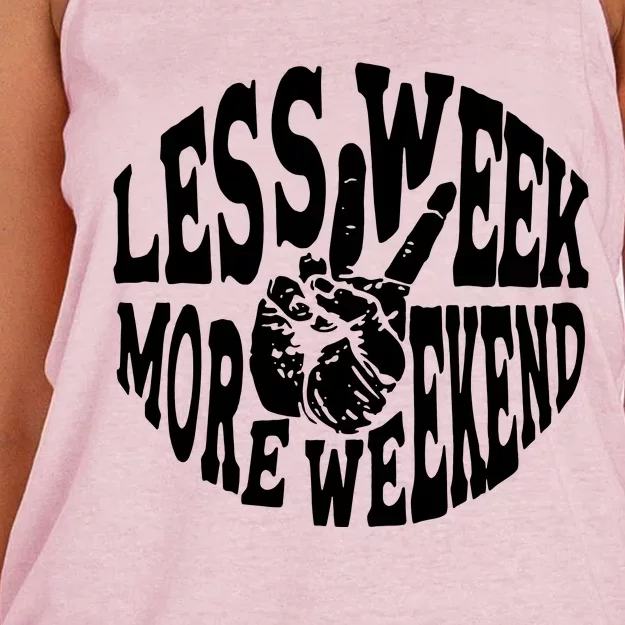 Less Week More Weekend Women's Knotted Racerback Tank