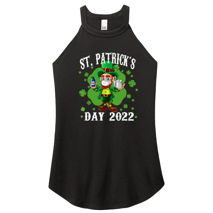 Leprechaun Wearing Mask Funny Saint Patrick's Day Women’s Perfect Tri Rocker Tank