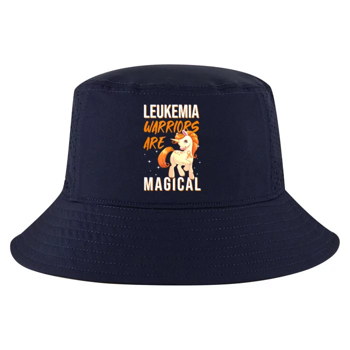 Leukemia Warrior Magical Unicorn Orange Ribbon Hematologist Cool Comfort Performance Bucket Hat