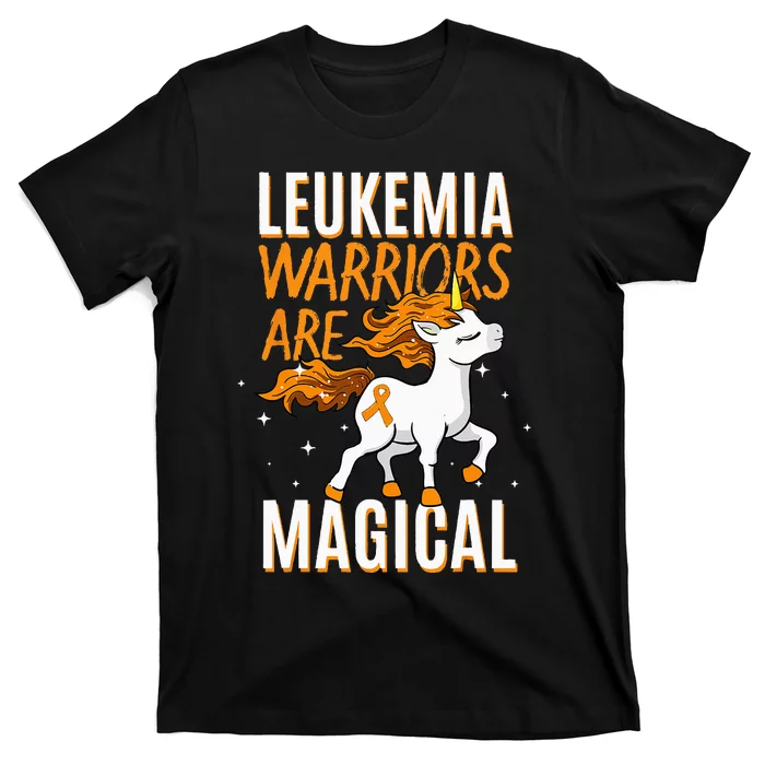 Leukemia Warrior Magical Unicorn Orange Ribbon Hematologist T-Shirt