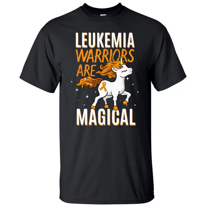 Leukemia Warrior Magical Unicorn Orange Ribbon Hematologist Tall T-Shirt