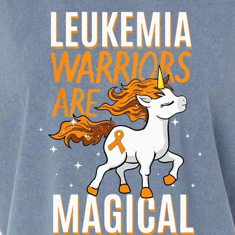 Leukemia Warrior Magical Unicorn Orange Ribbon Hematologist Garment-Dyed Women's Muscle Tee