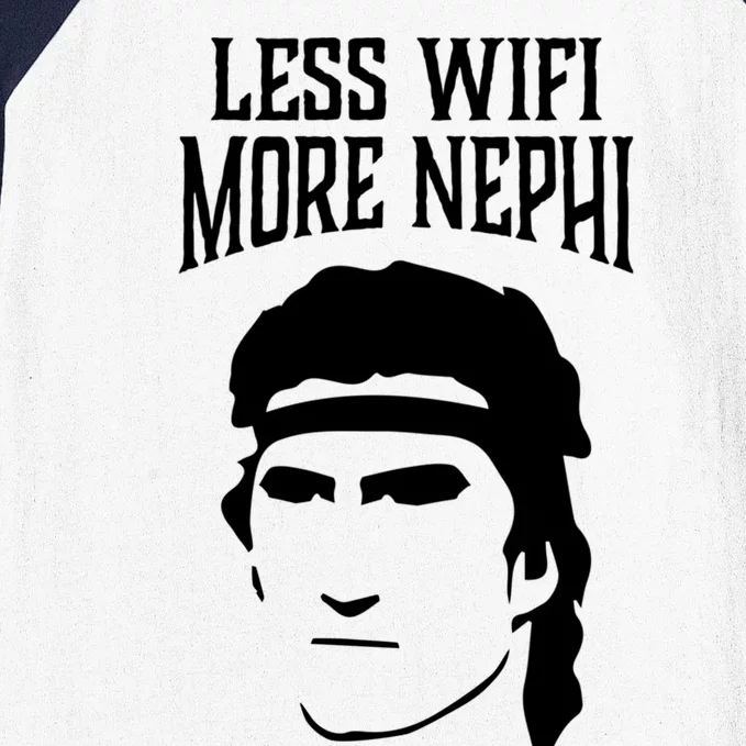 Less Wifi More Nephi Lds Memes Funny Latter Day Saints Gift Baseball Sleeve Shirt