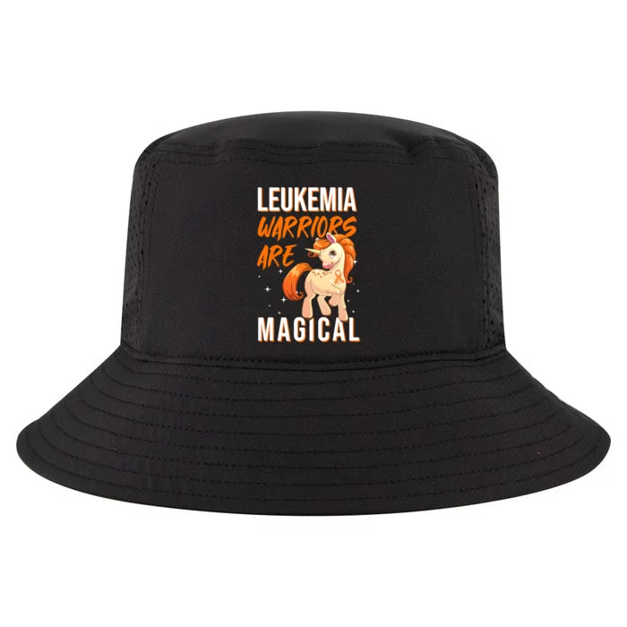 Leukemia Warrior Magical Unicorn Orange Ribbon Hematologist Cool Comfort Performance Bucket Hat