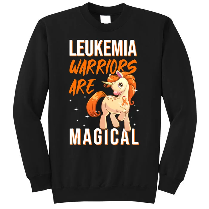 Leukemia Warrior Magical Unicorn Orange Ribbon Hematologist Tall Sweatshirt