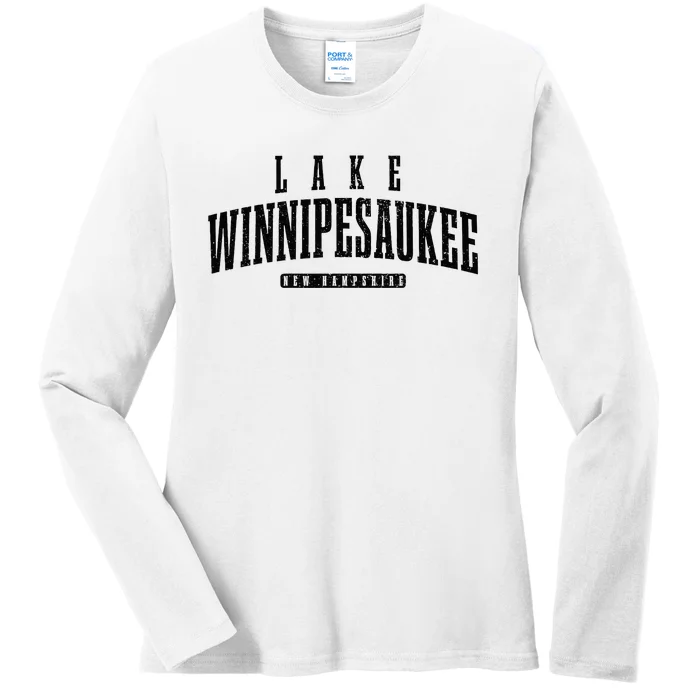 Lake Winnipesaukee New Hampshire Vintage Ladies Long Sleeve Shirt