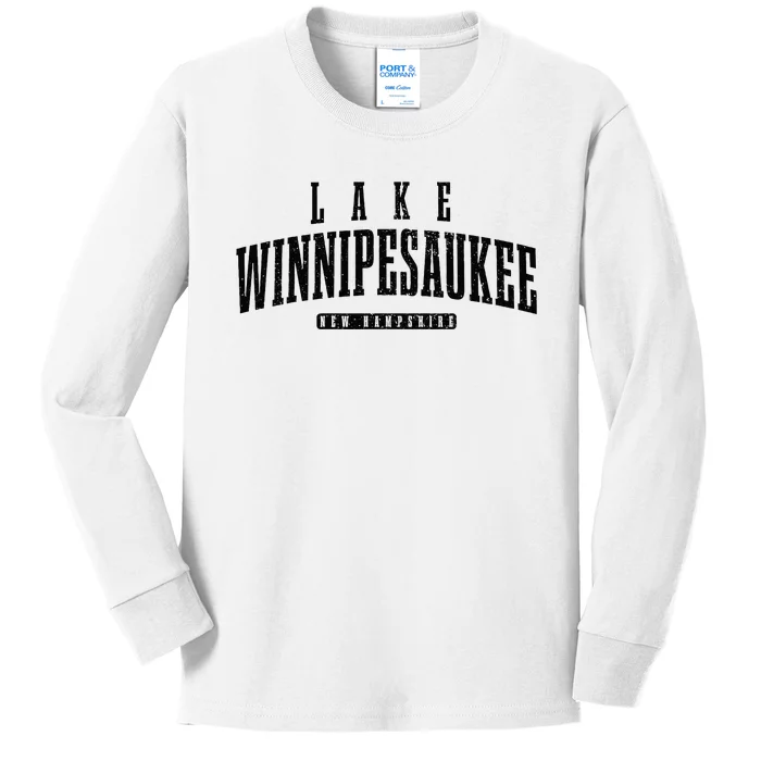 Lake Winnipesaukee New Hampshire Vintage Kids Long Sleeve Shirt