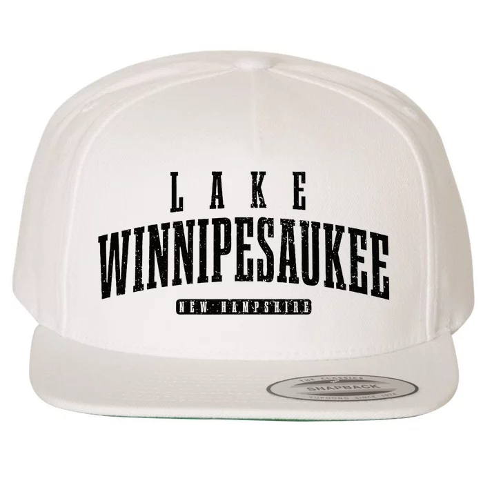 Lake Winnipesaukee New Hampshire Vintage Wool Snapback Cap