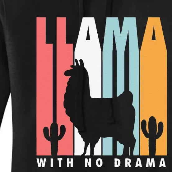 Llama With No Drama No Drama Llama Women's Pullover Hoodie