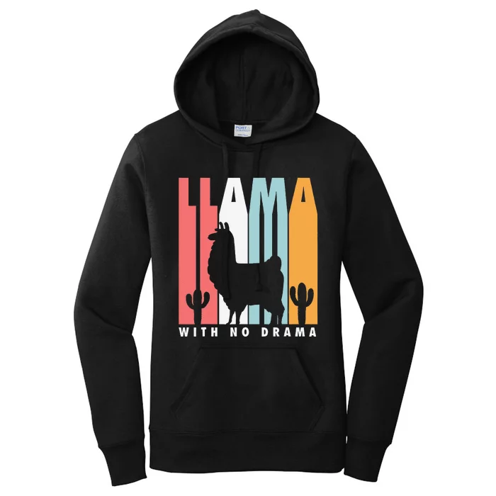 Llama With No Drama No Drama Llama Women's Pullover Hoodie