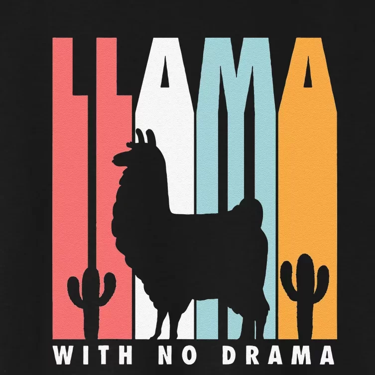 Llama With No Drama No Drama Llama Women's Crop Top Tee