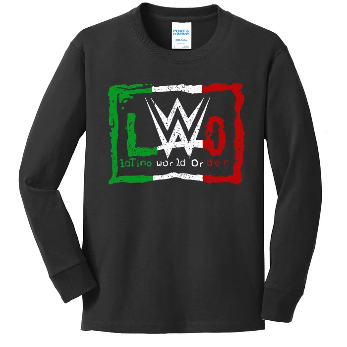 Latino World Order Matching Family Kids Long Sleeve Shirt