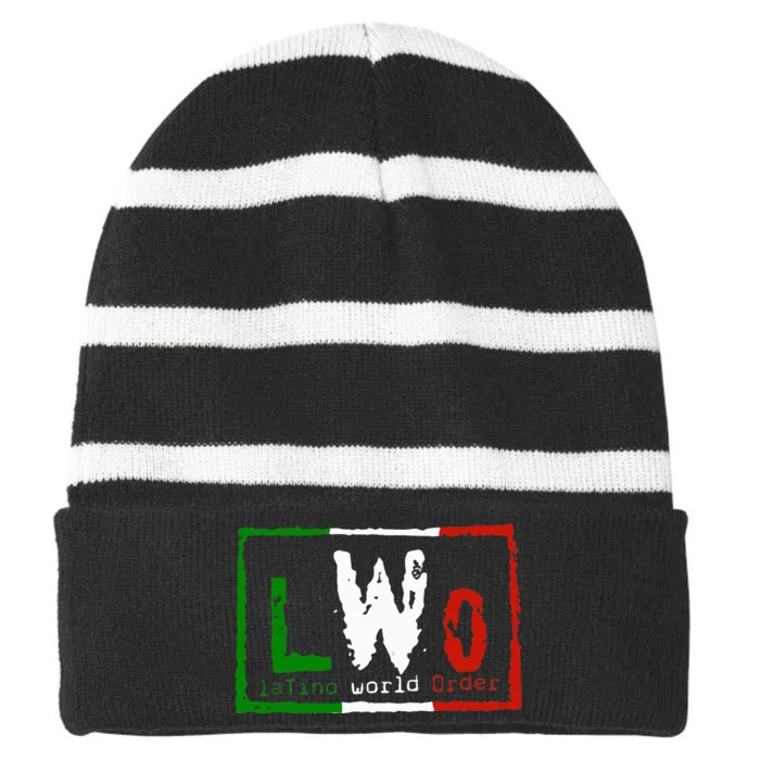 Latino World Order Family Matching Outfits Striped Beanie with Solid Band