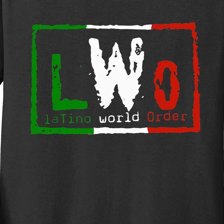 Latino World Order Family Matching Outfits Kids Long Sleeve Shirt