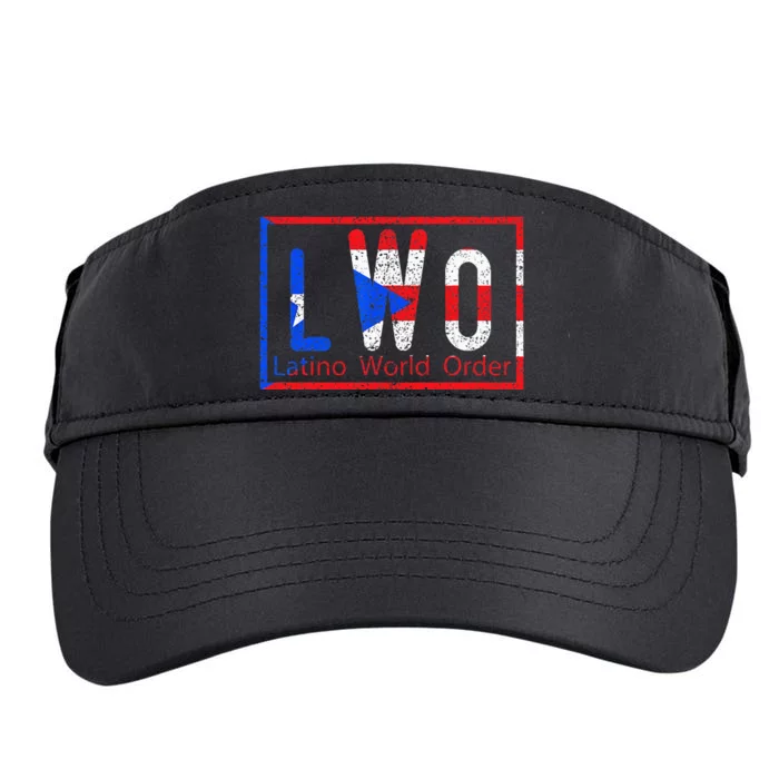 Latino World Order Puerto Rico Blue And Red Adult Drive Performance Visor