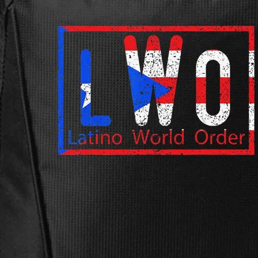 Latino world order Puerto Rico blue and red City Backpack