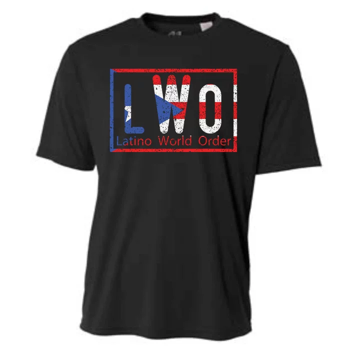 Latino World Order Puerto Rico Blue And Red Cooling Performance Crew T-Shirt