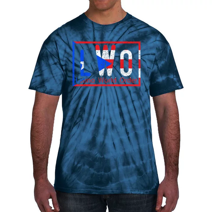 Latino world order Puerto Rico blue and red Tie-Dye T-Shirt