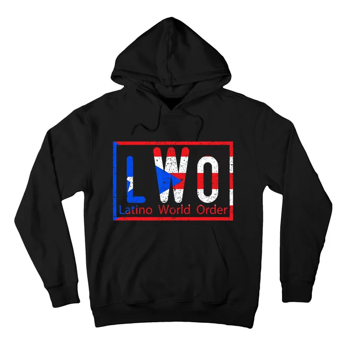 Latino World Order Puerto Rico Blue And Red Hoodie