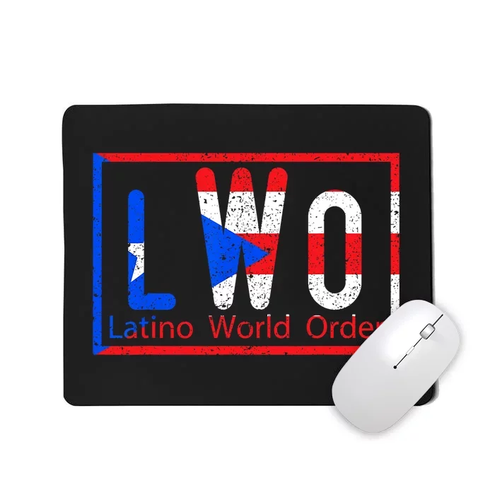 Latino World Order Puerto Rico Blue And Red Mousepad