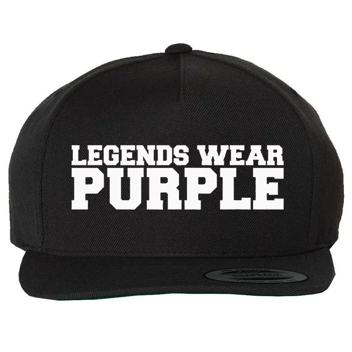 Legends Wear Purple Team Spirit Game Competition Color Sport Wool Snapback Cap