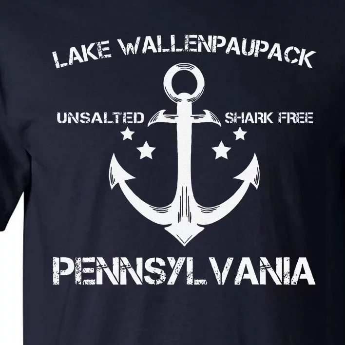 Lake Wallenpaupack Pennsylvania Funny Fishing Camping Gift Tall T-Shirt